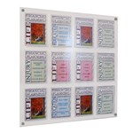 Wall mounted panel with A5 poster holders